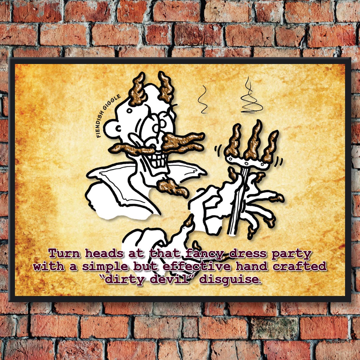 Dirty Devil Cartoon Art Print