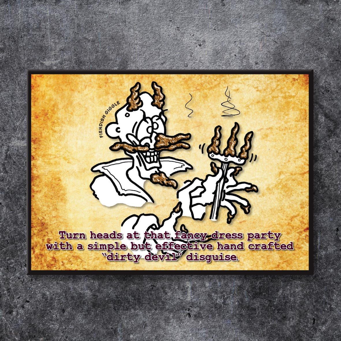 Dirty Devil Cartoon Art Print