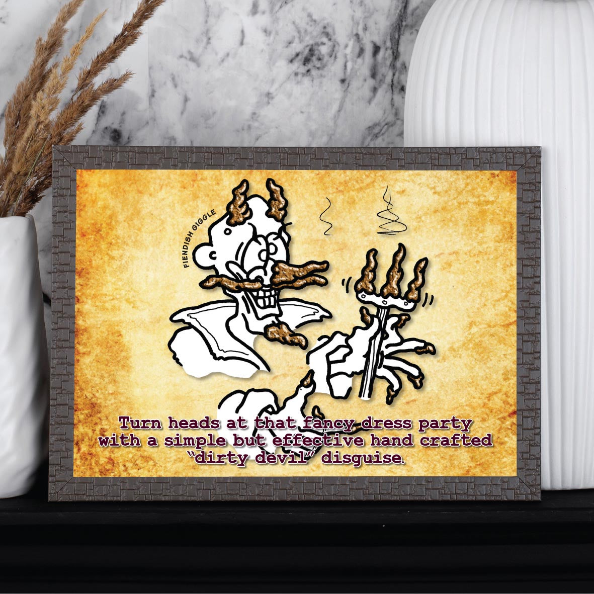 Dirty Devil Cartoon Art Print