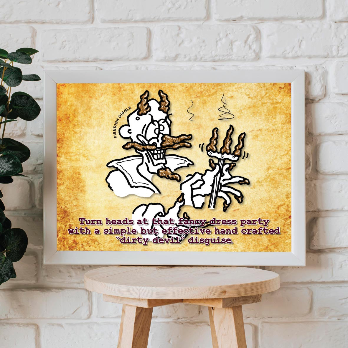Dirty Devil Cartoon Art Print