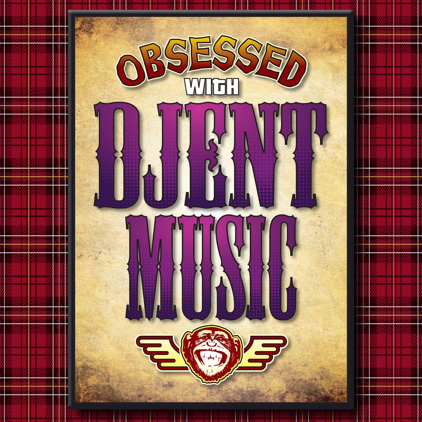 Djent Music - Obsessed Art Poster + Birthday / Greetings Card