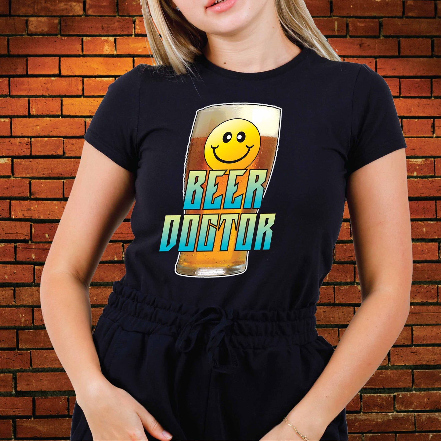 Beer Doctor Funny Slogan Cotton T-Shirt