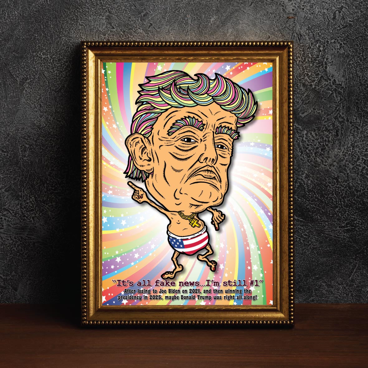 Donald Trump Disco Dancing In His Undies Art Print