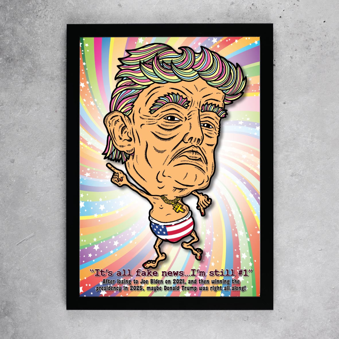 Donald Trump Disco Dancing In His Undies Art Print