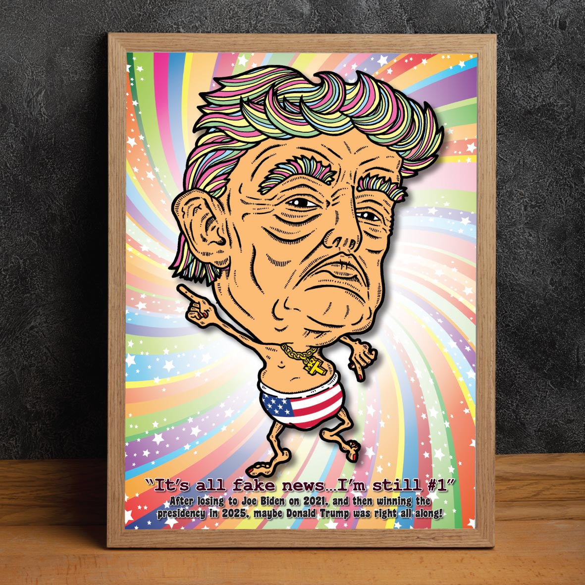 Donald Trump Disco Dancing In His Undies Art Print