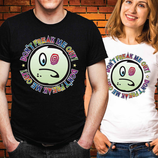 Freak Out Funny Slogan Cotton T-Shirt