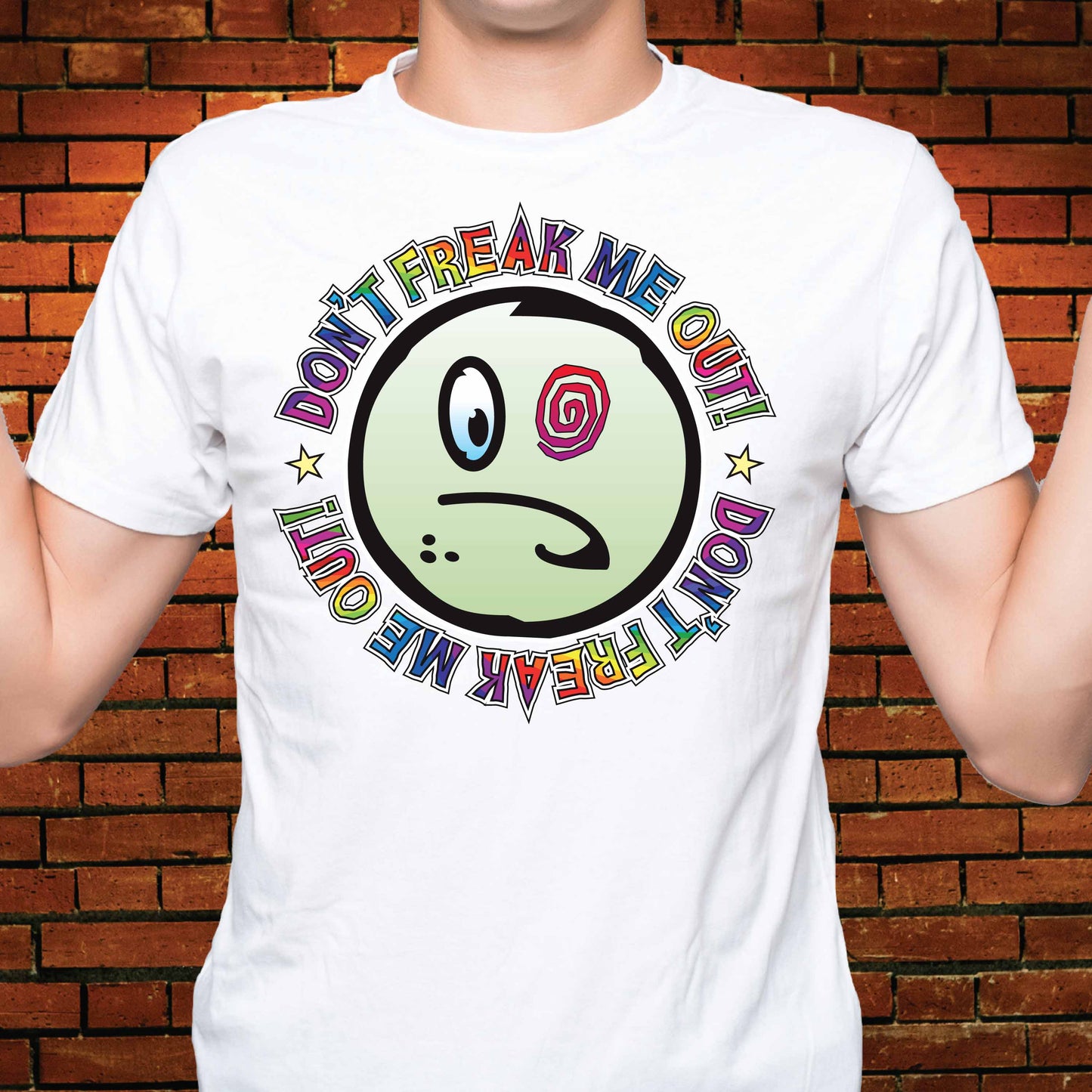 Freak Out Funny Slogan Cotton T-Shirt
