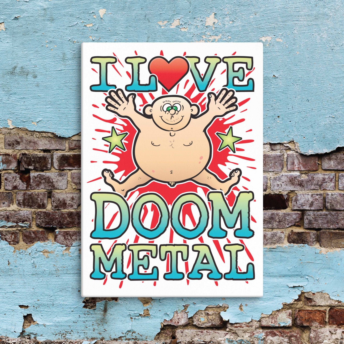 Doom Metal Canvas Print 30x40cm