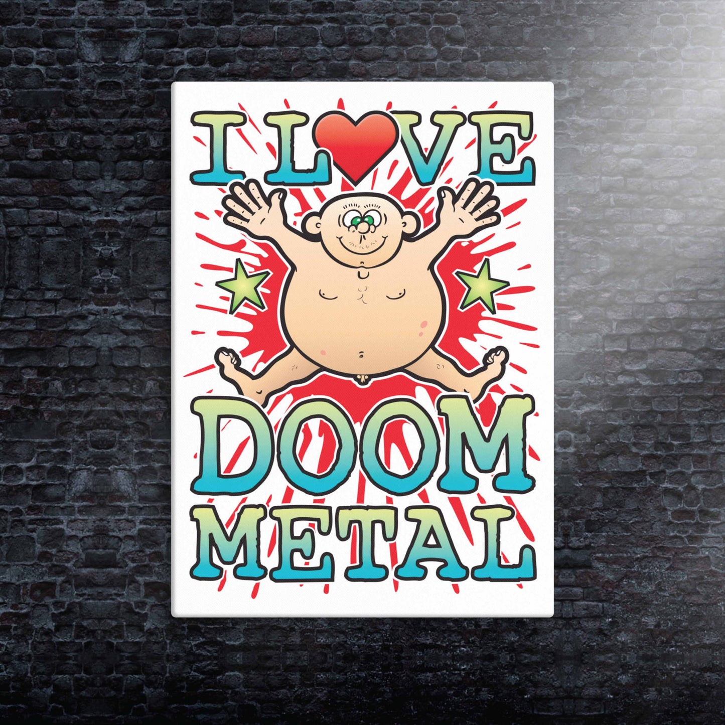 Doom Metal Canvas Print 30x40cm