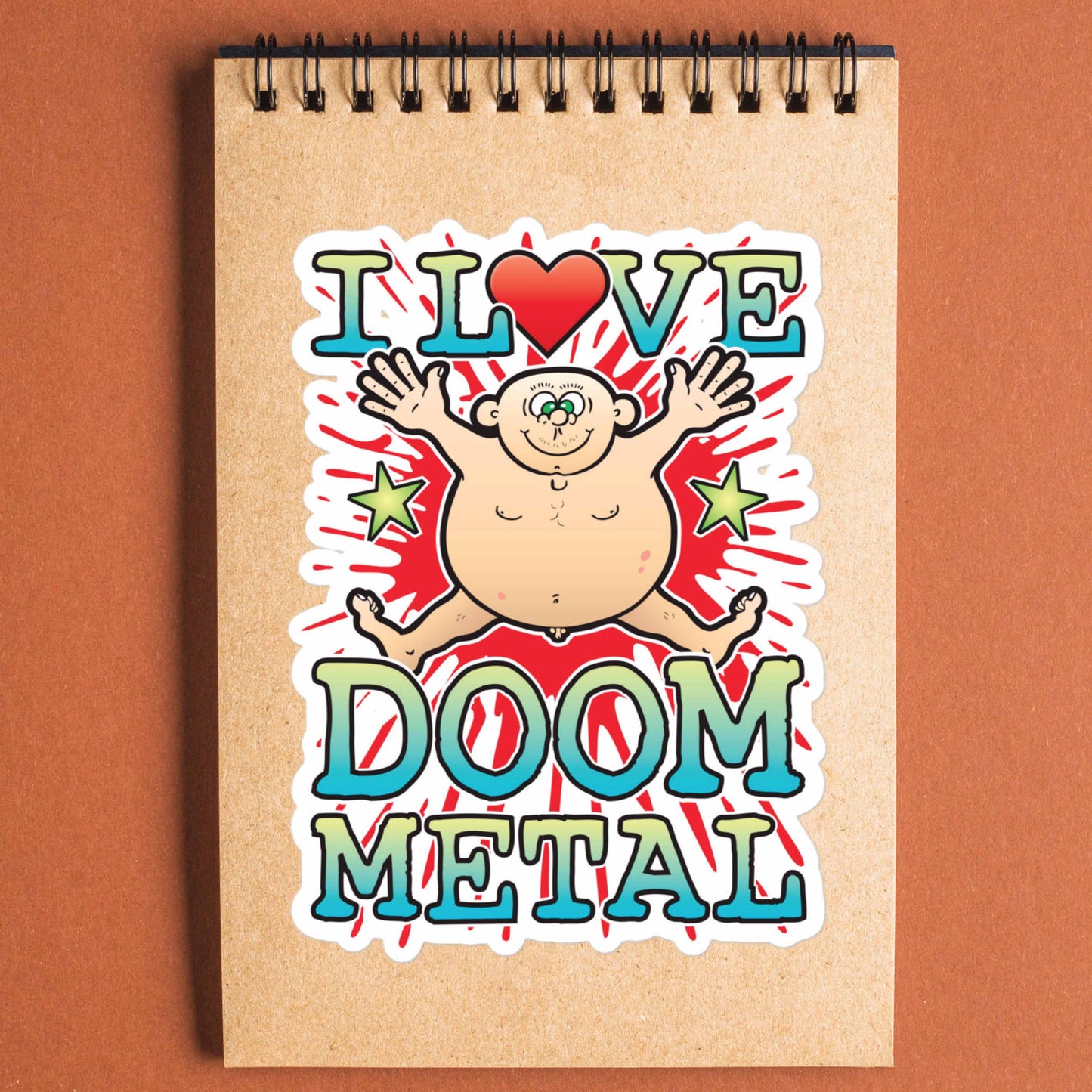 Doom Metal Vinyl Kiss-Cut Sticker / 14 x 10cm