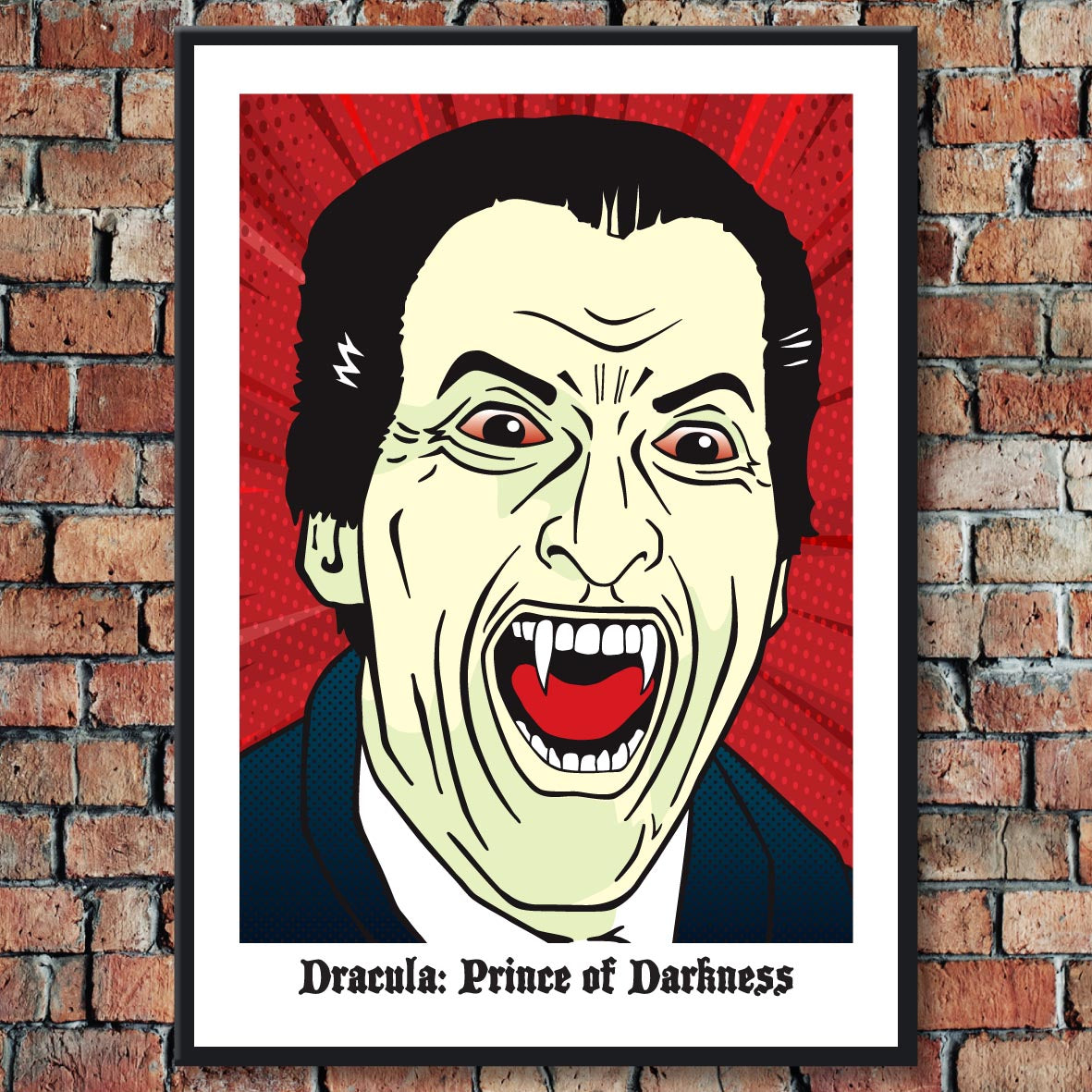Christopher Lee - "Dracula Prince of Darkness" Pop Art Giclée Print