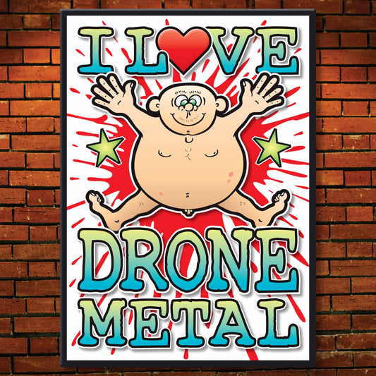 Drone Metal Art Print / Love Music Poster / Wall Décor / Rock Guru