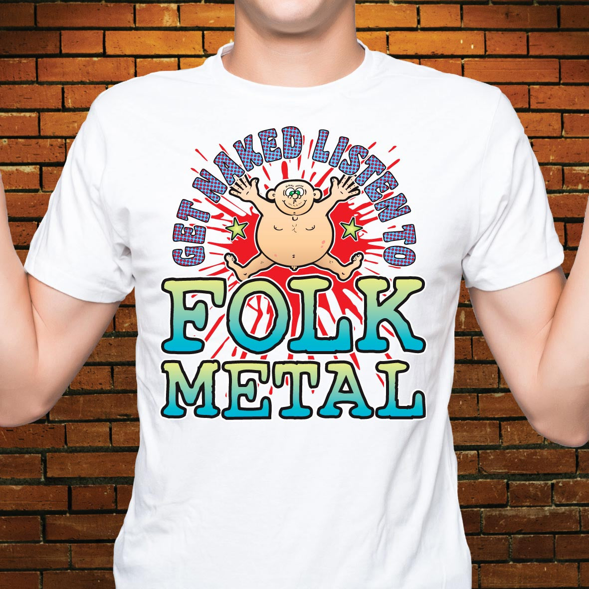 Folk Metal Funny Slogan Cotton T-Shirt