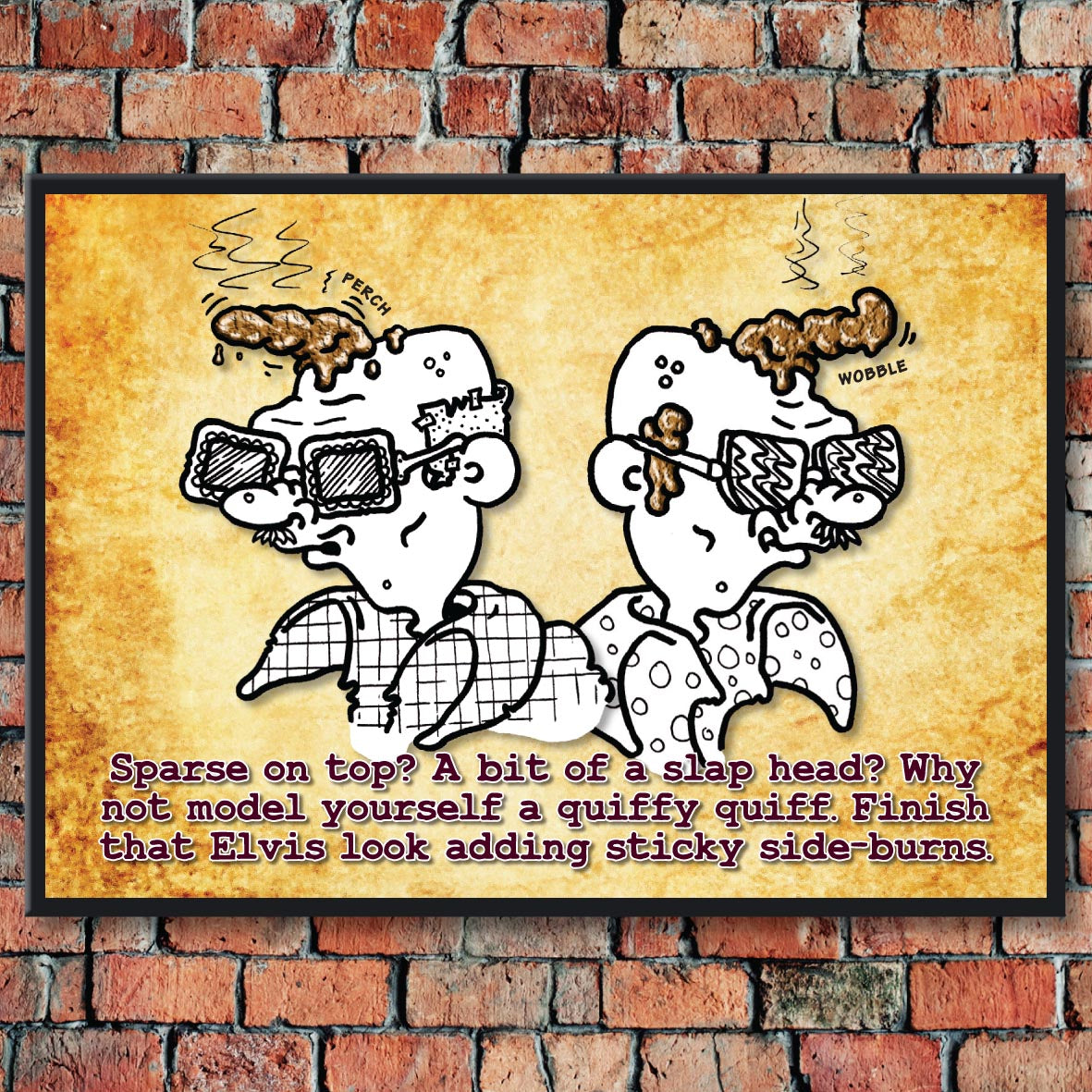 Elvis Tribute Look Cartoon Art Print