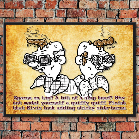 Elvis Tribute Look Cartoon Art Print