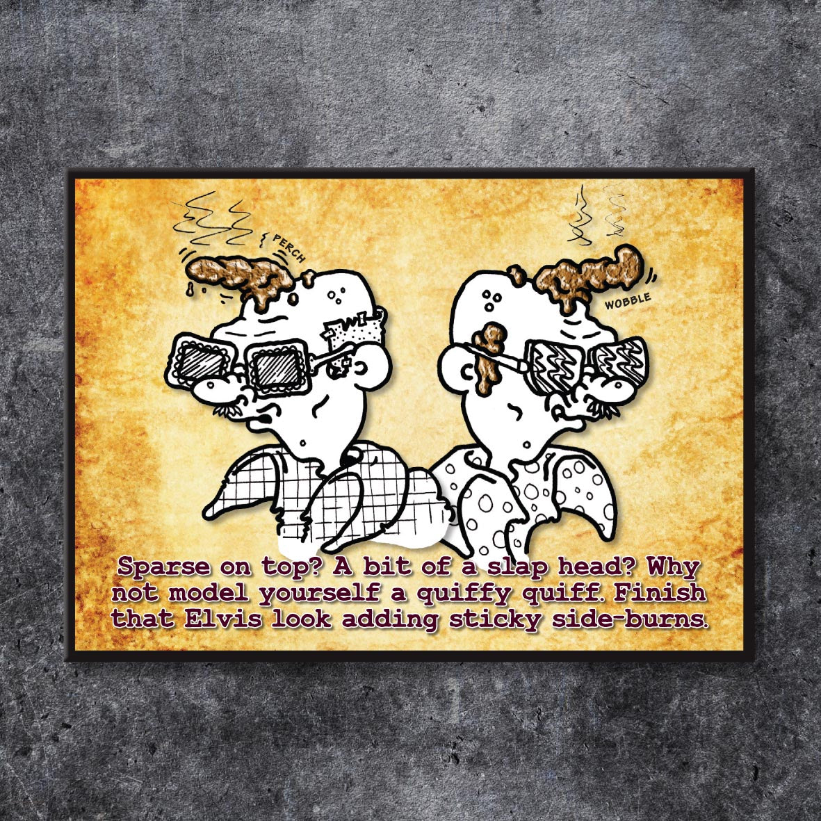 Elvis Tribute Look Cartoon Art Print