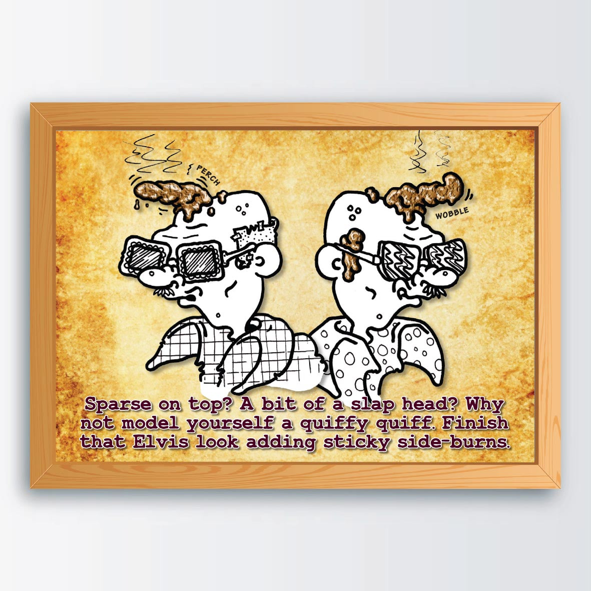 Elvis Tribute Look Cartoon Art Print