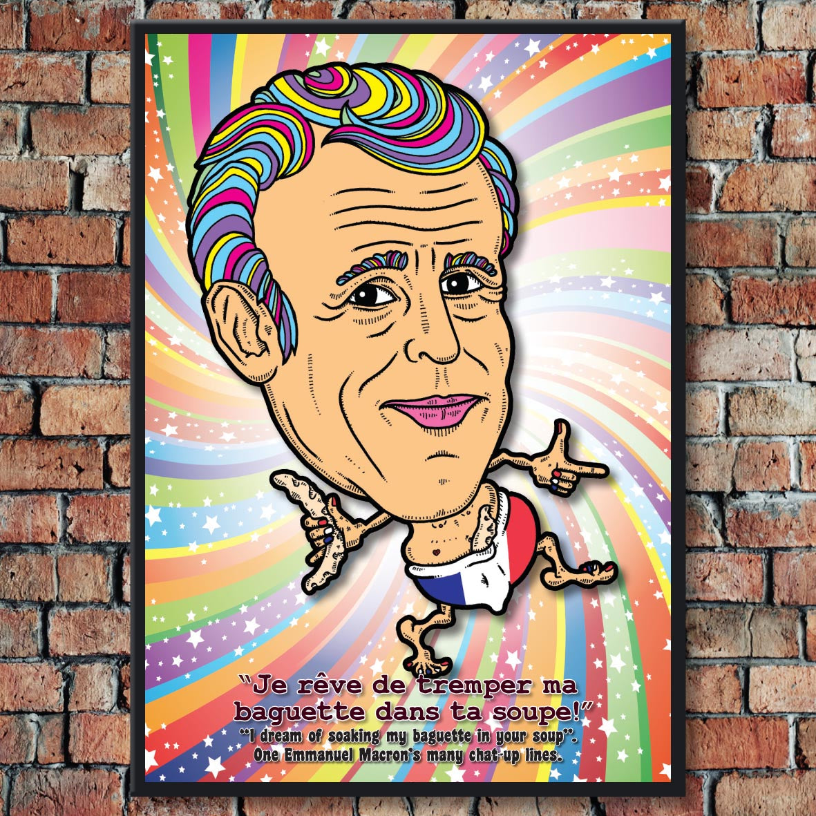 Emmanuel Macron's Hot Baguette Dance Art Print