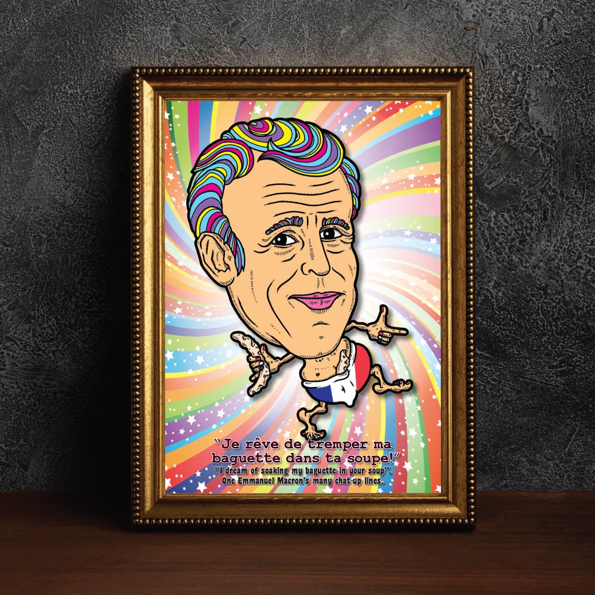 Emmanuel Macron's Hot Baguette Dance Art Print