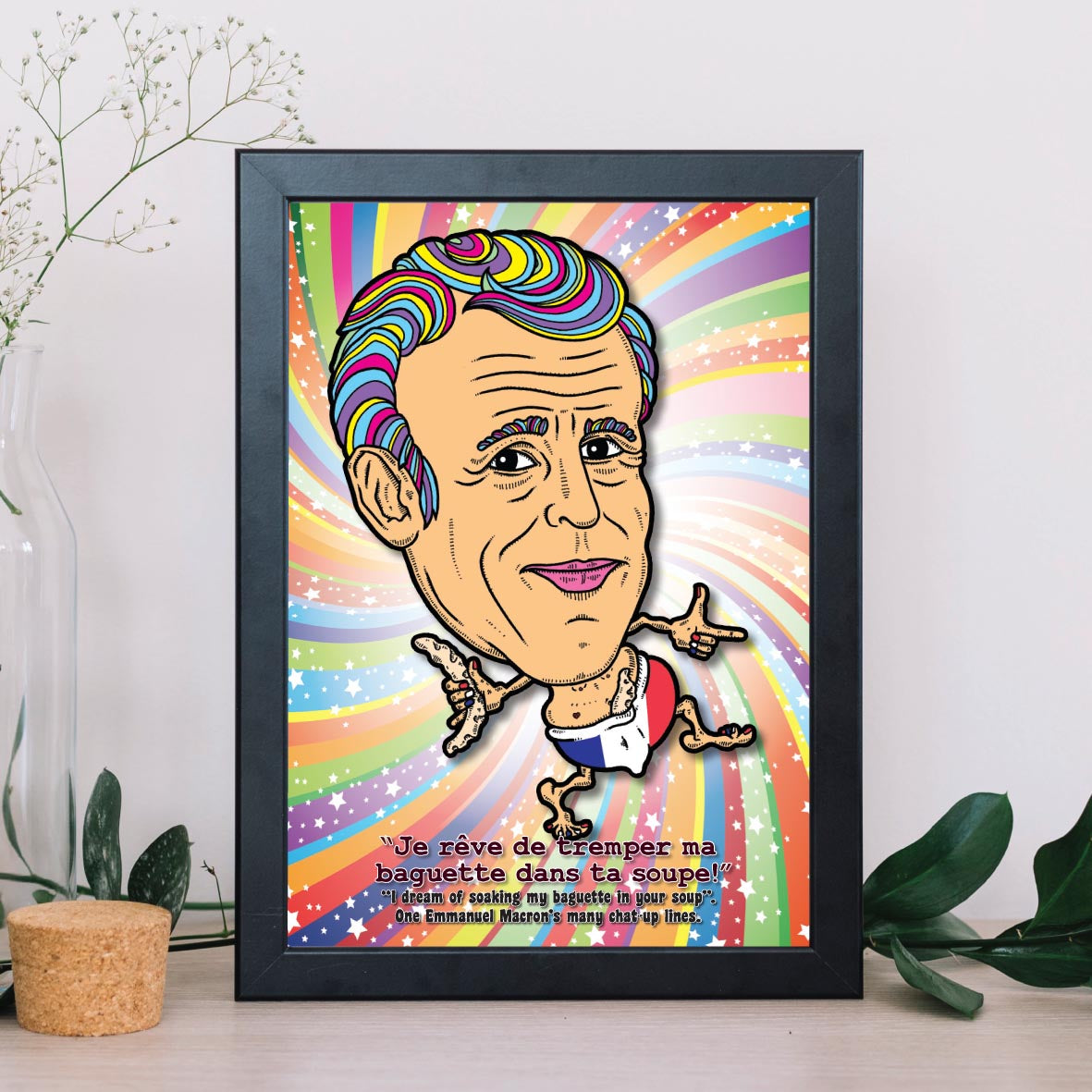 Emmanuel Macron's Hot Baguette Dance Art Print