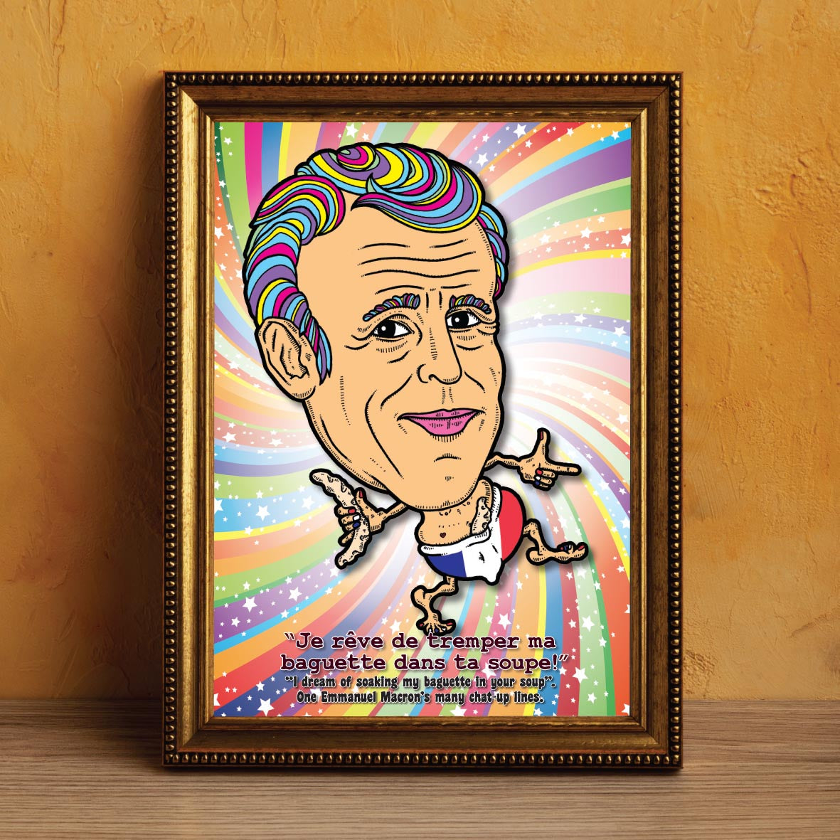 Emmanuel Macron's Hot Baguette Dance Art Print
