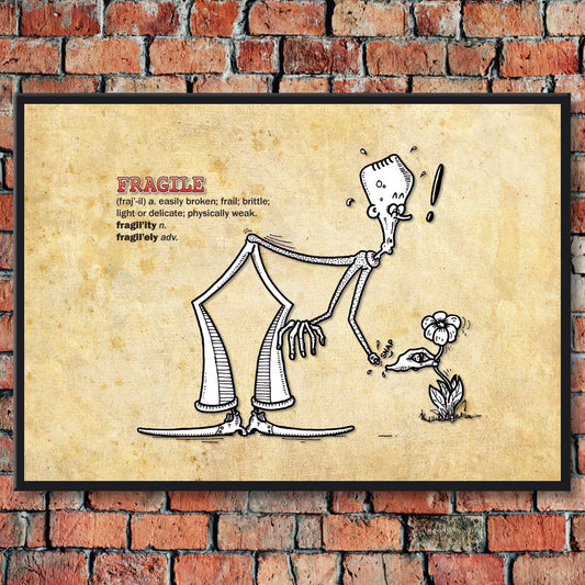 Fragile Cartoon Art Print