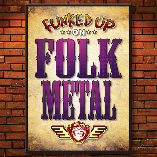 Folk Metal Art Print / Poster / Birthday Card / Greetings Card