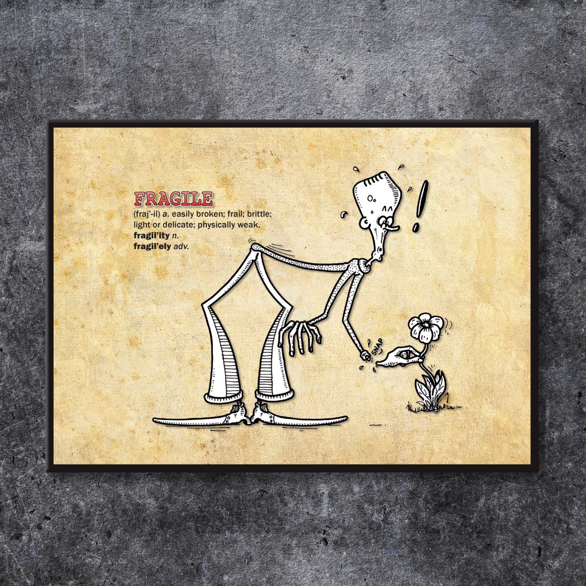 Fragile Cartoon Art Print