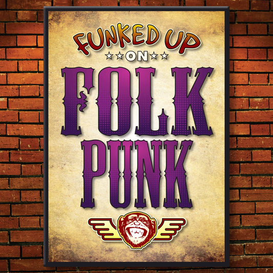 Folk Punk Art Print / Poster / Birthday Card / Greetings Card