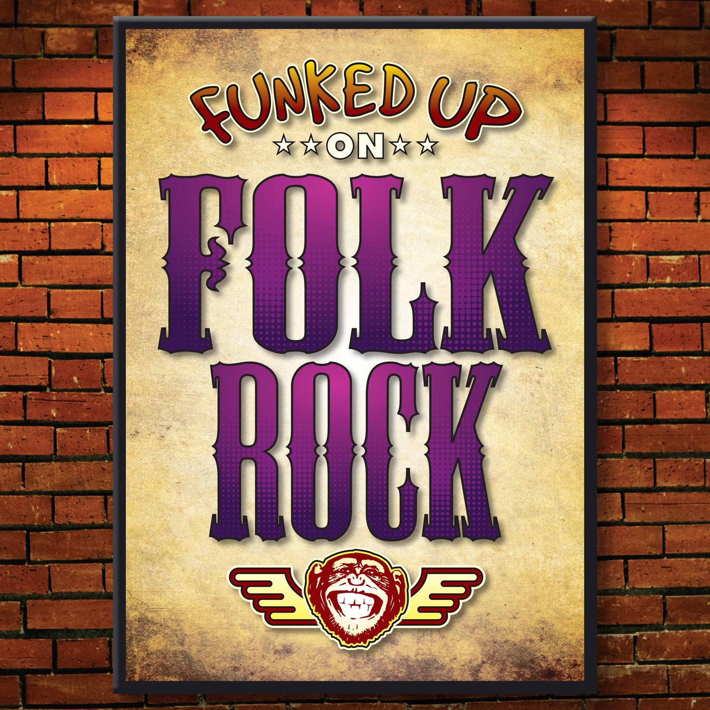 Folk Rock Art Print / Poster / Birthday Card / Greetings Card