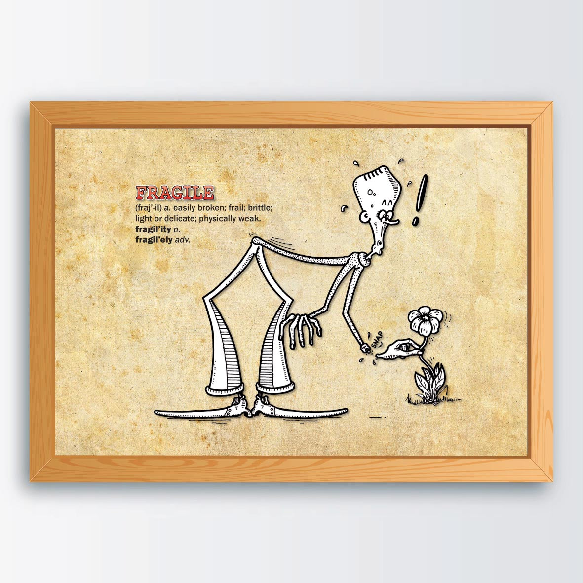 Fragile Cartoon Art Print