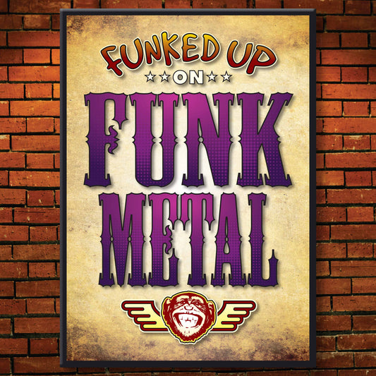 Funk Metal Art Print / Poster / Birthday Card / Greetings Card