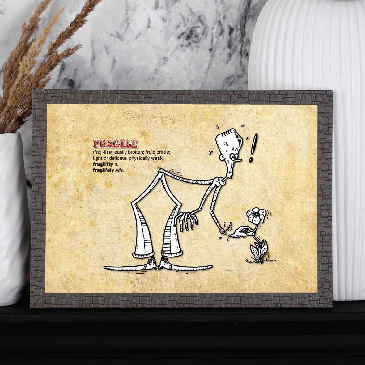 Fragile Cartoon Art Print
