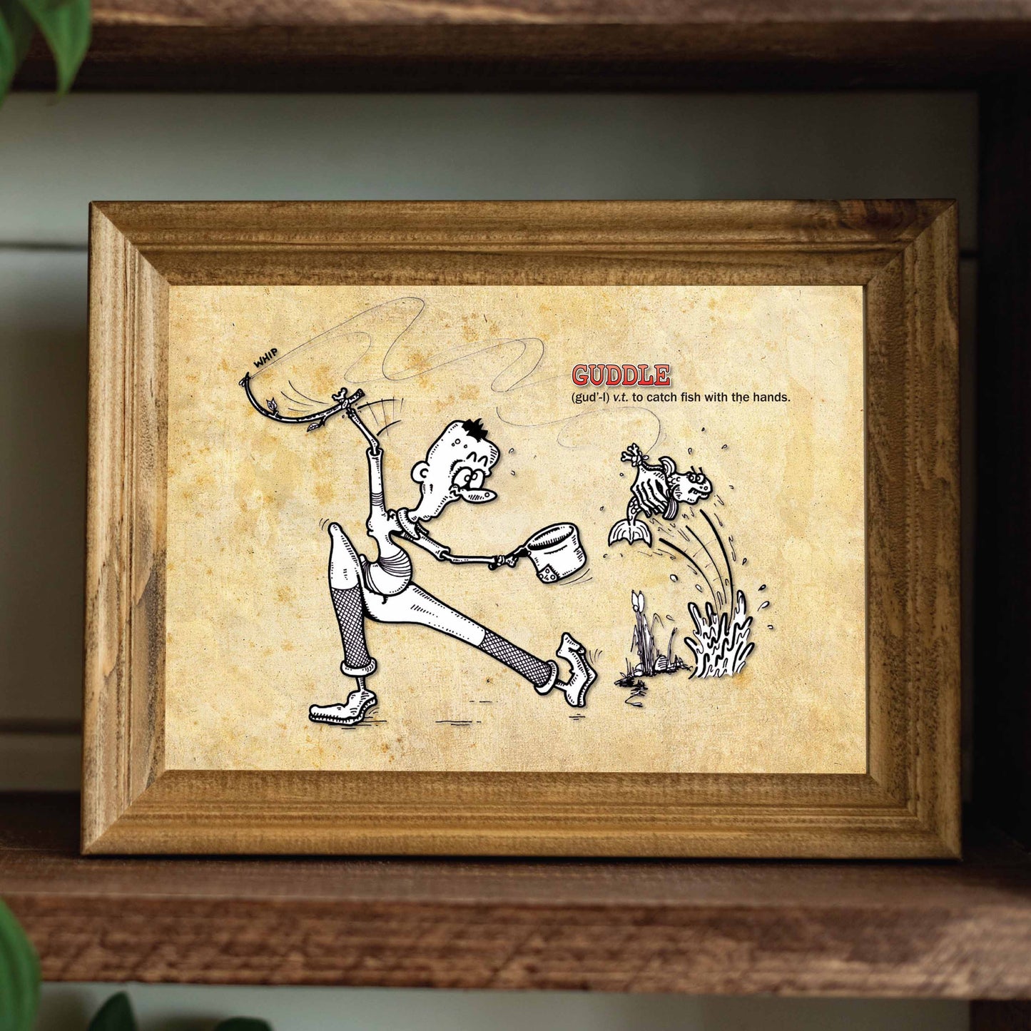 Guddle Cartoon Art Print