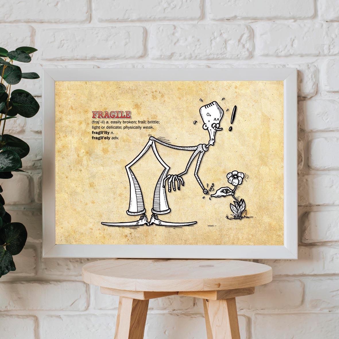 Fragile Cartoon Art Print