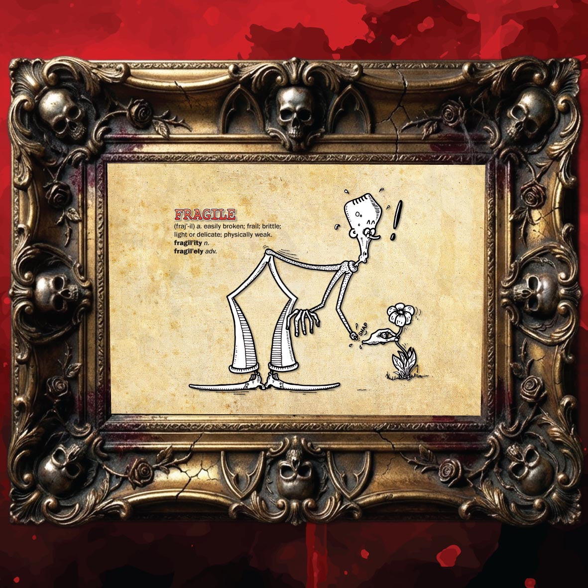 Fragile Cartoon Art Print