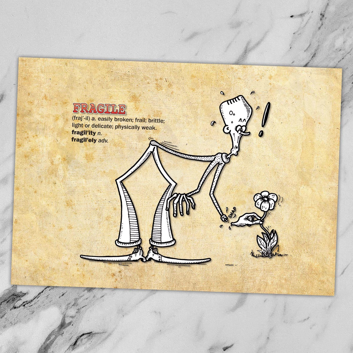 Fragile Cartoon Art Print