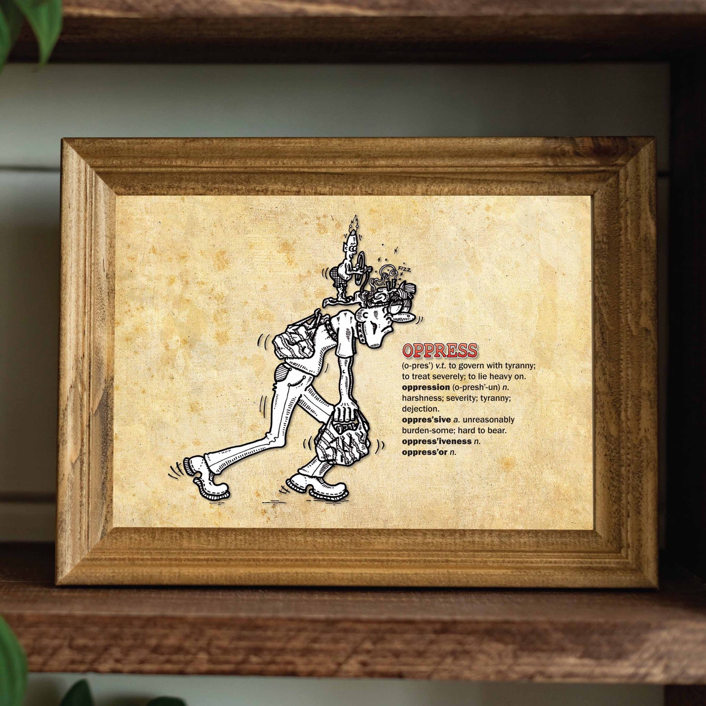 Oppress Cartoon Art Print
