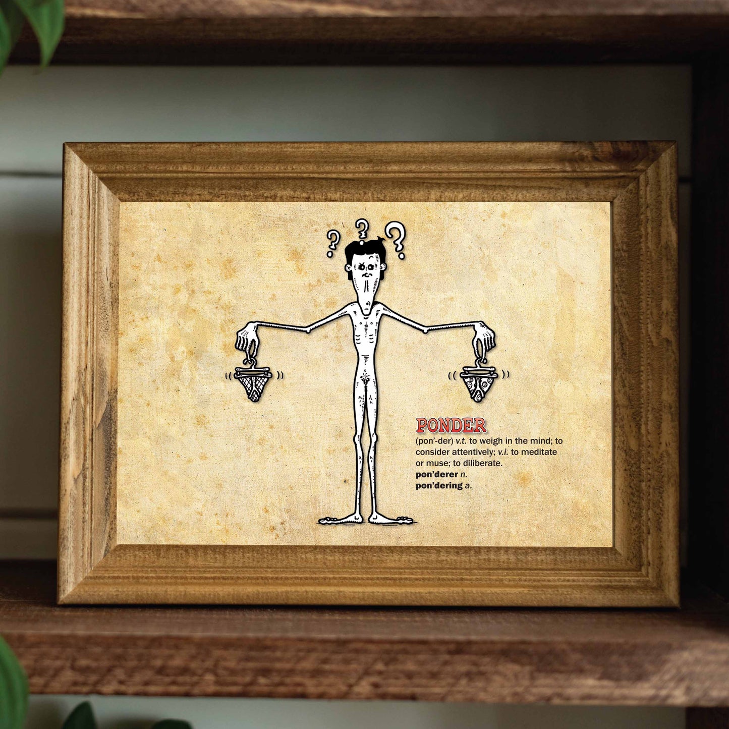 Ponder Cartoon Art Print