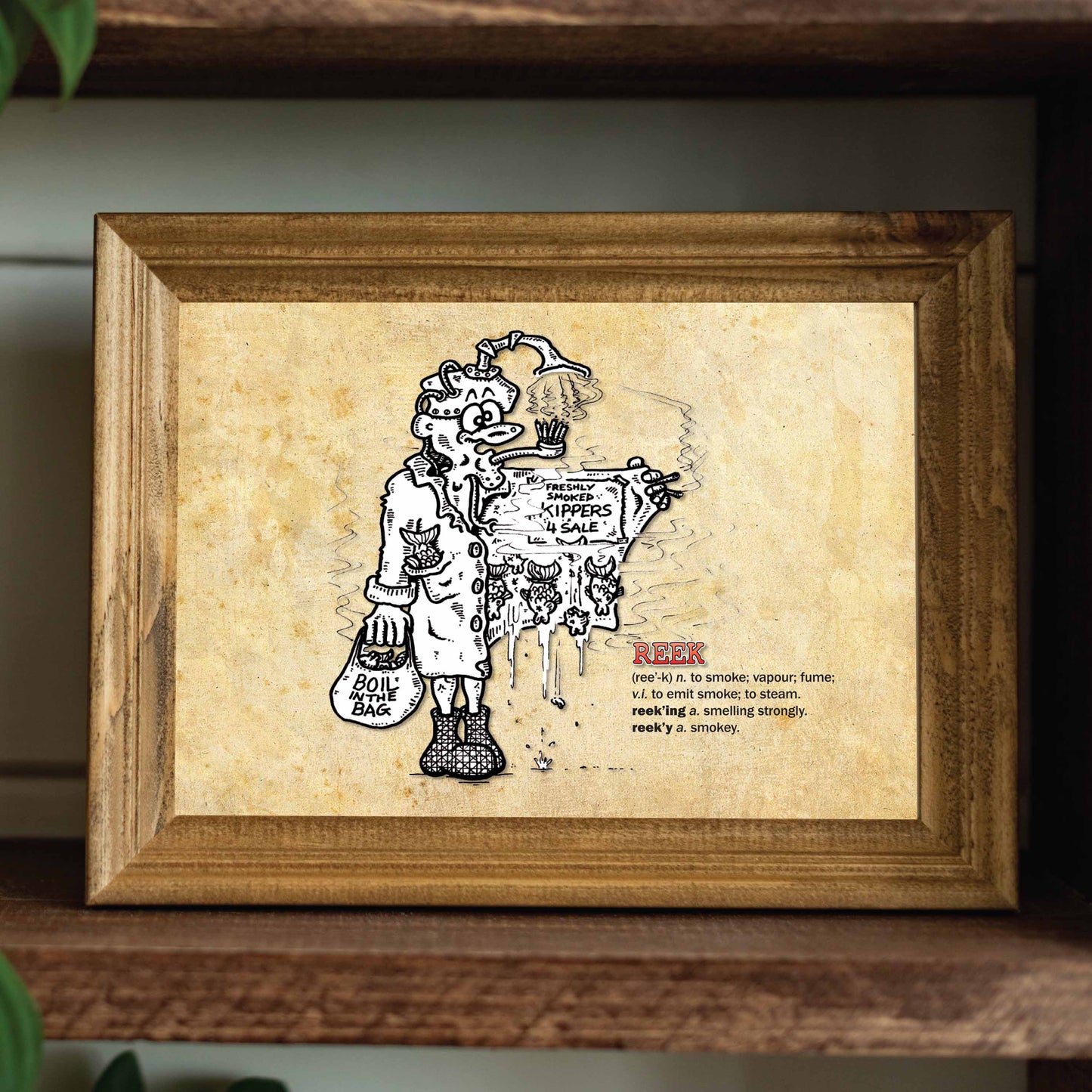 Reek Cartoon Art Print