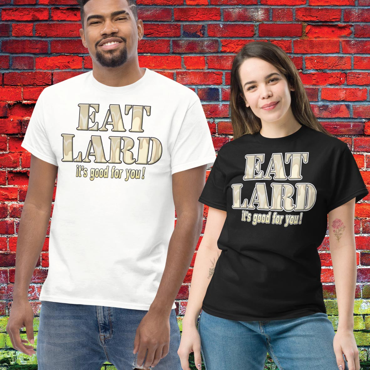 Eat Lard Funny Slogan Unisex Tee