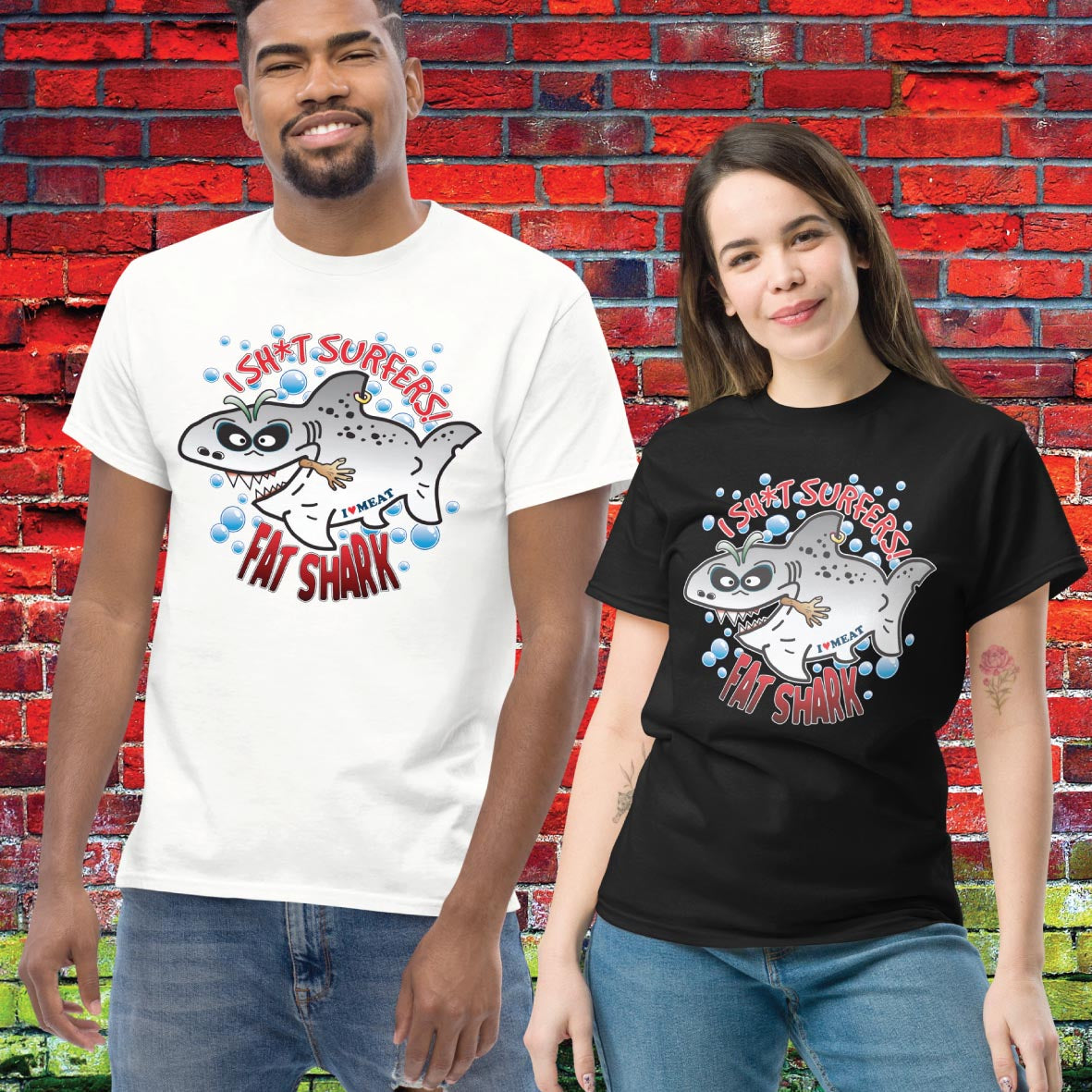 Fat Shark Funny Slogan Unisex Tee
