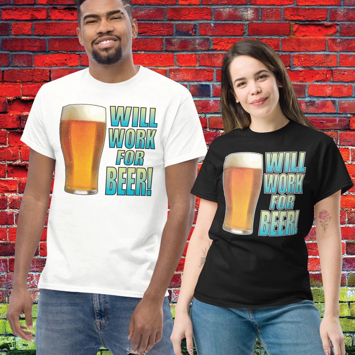 Work For Beer Funny Slogan Unisex Tee