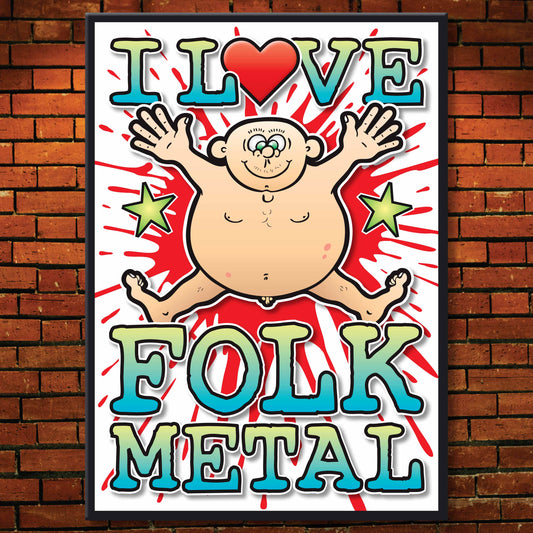Folk Metal Art Print / Love Music Poster / Wall Décor / Rock Guru