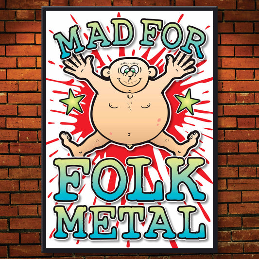 Folk Metal Art Print / Mad For Music Poster / Wall Décor