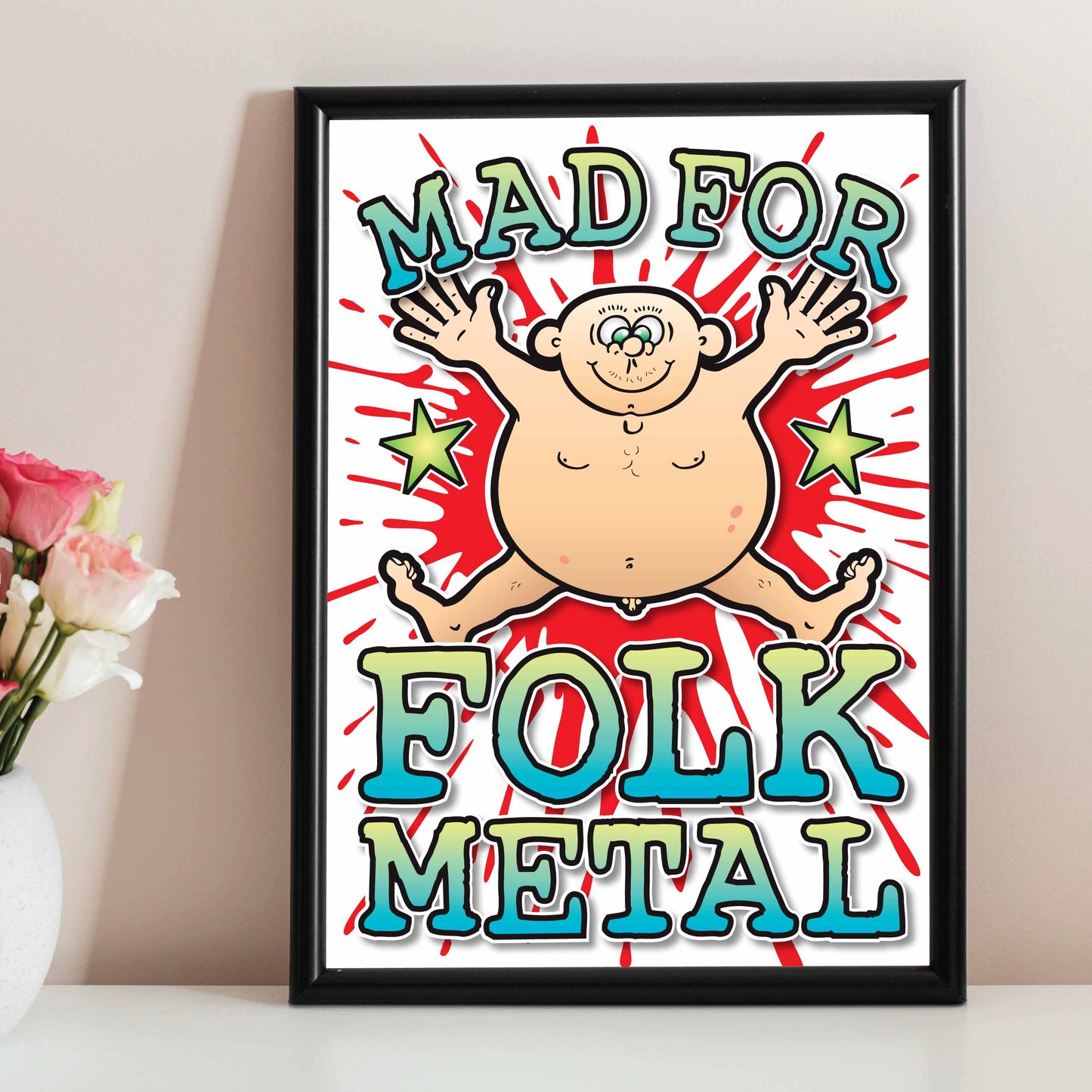 Folk Metal Art Print / Mad For Music Poster / Wall Décor