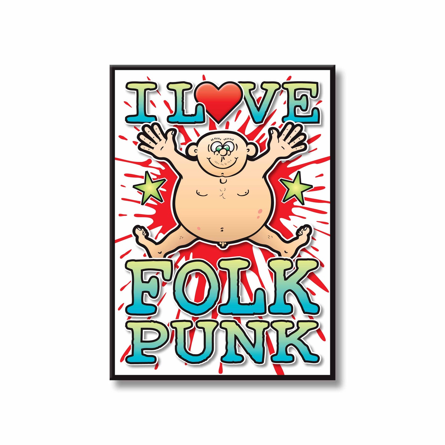 Folk Punk Art Print / Love Music Poster / Wall Décor / Rock Guru