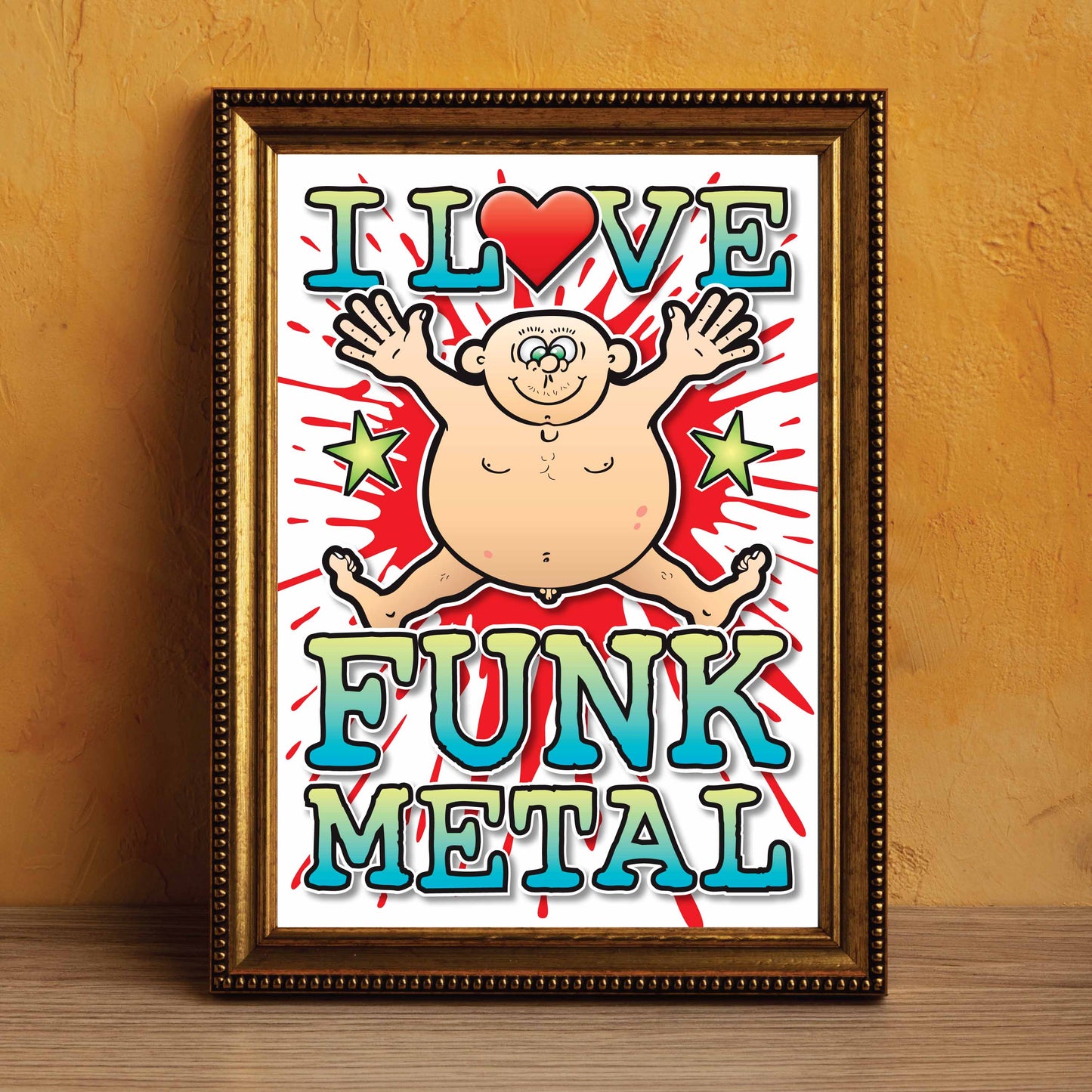 Funk Metal Art Print / Love Music Poster / Wall Décor / Rock Guru