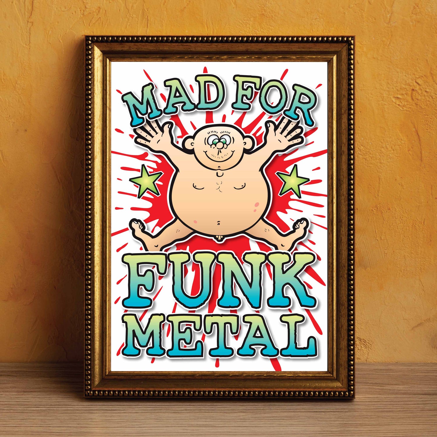 Funk Metal Art Print / Mad For Music Poster / Wall Décor