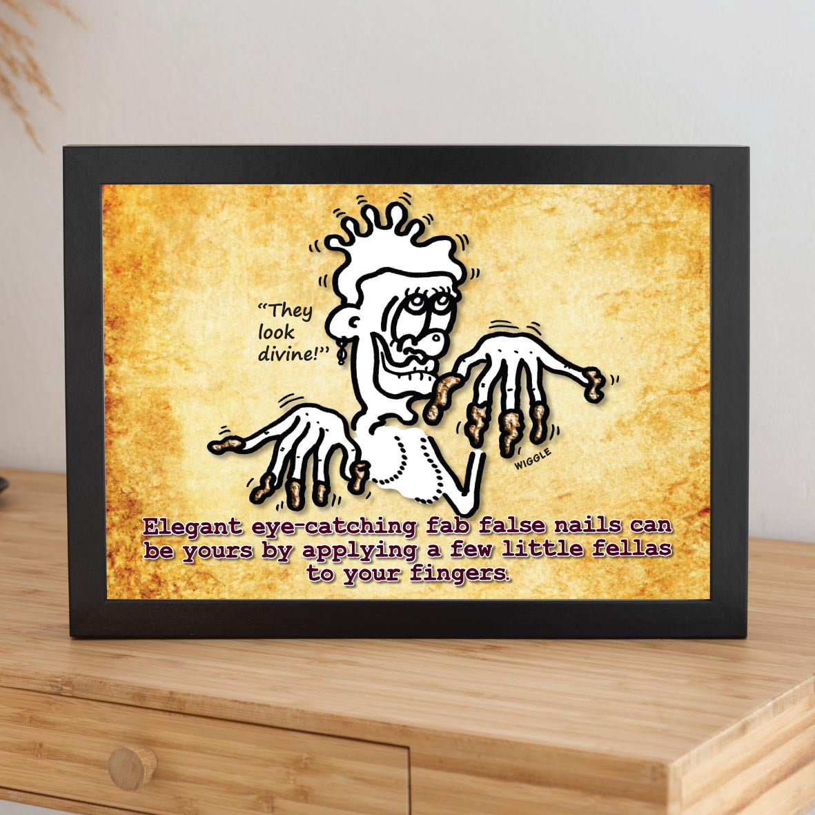 Fab False Finger Nails Cartoon Art Print